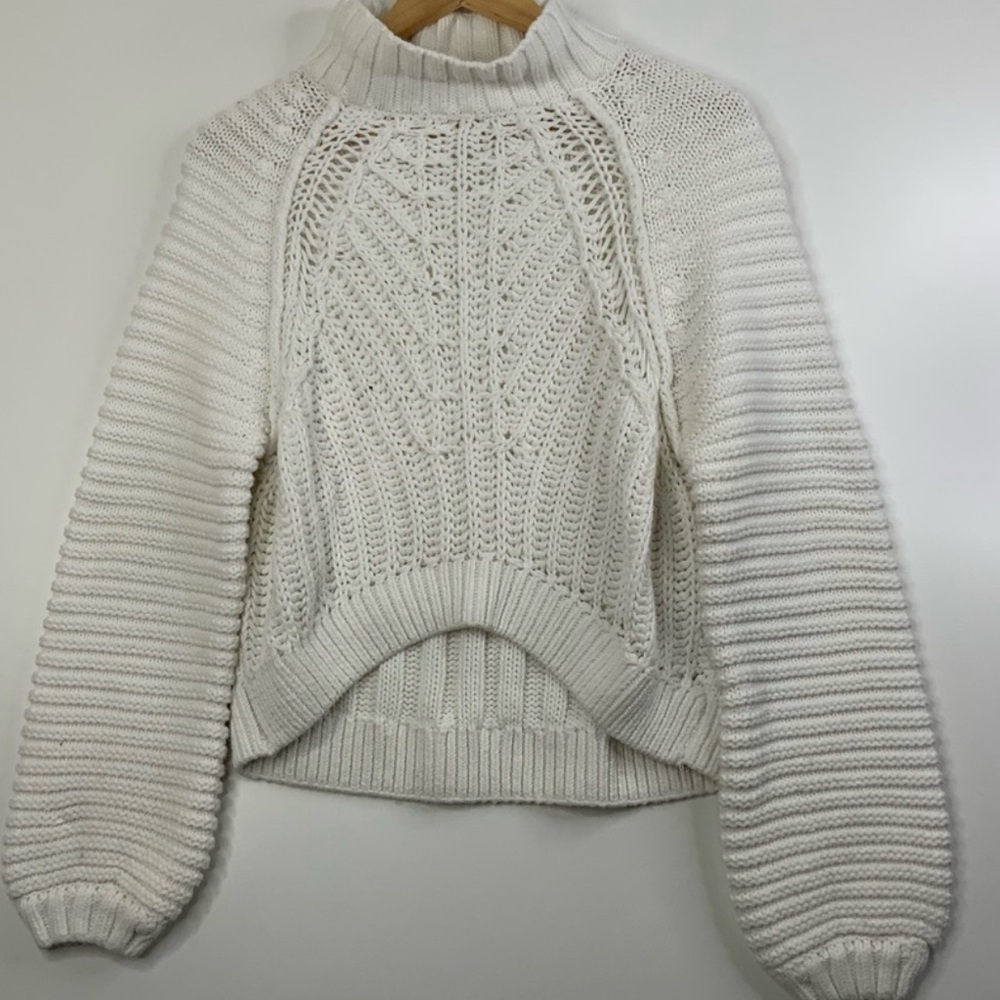 Free People Sweetheart Sweater in white. - Picture 5 of 6